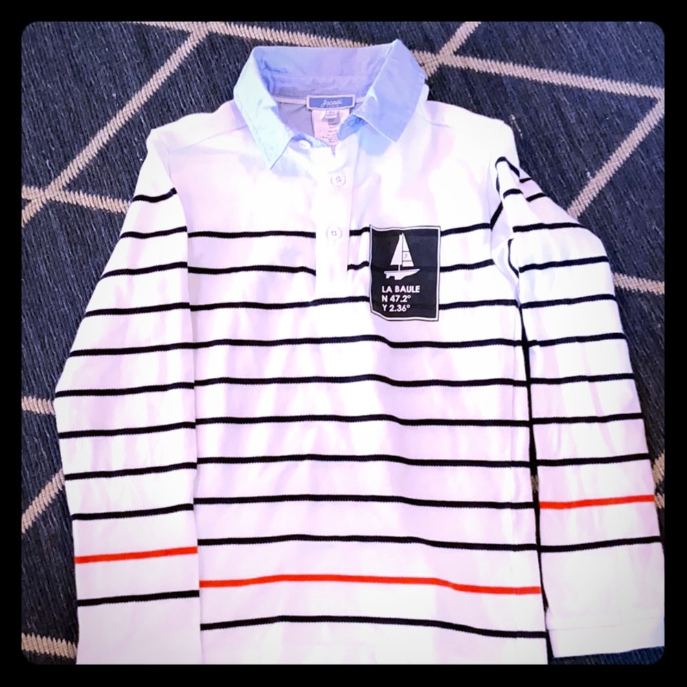Jacadi pique long sleeve nautical shirt